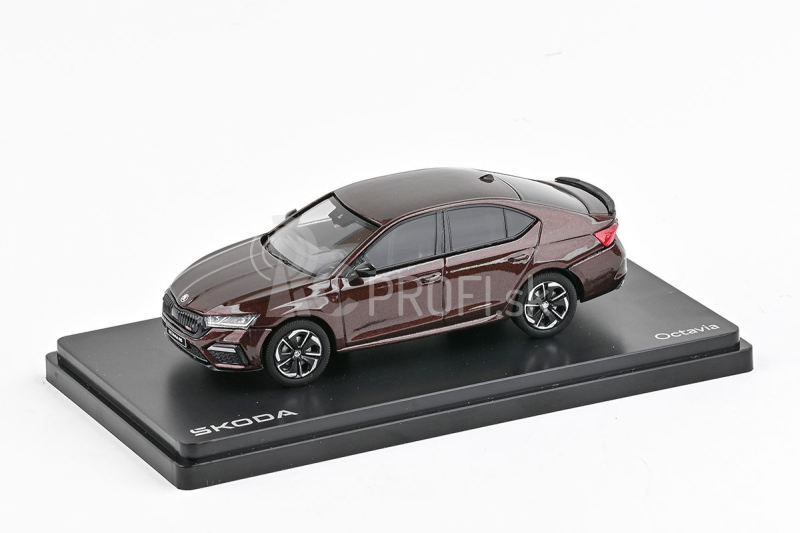 Abrex Škoda Octavia IV RS (2020) 1:43 - hnedá Marrone metalíza