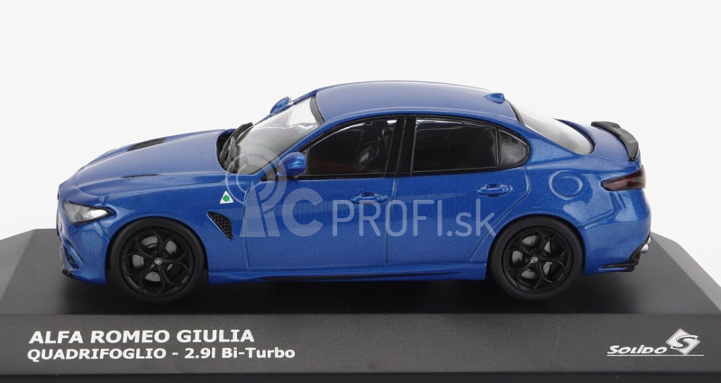 Solido Alfa romeo Giulia Quadrifoglio 2016 1:43 Modrá