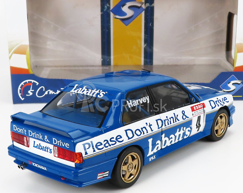 Solido BMW 3-series M3 E30 Team Labatt's N 4 Season Btcc 1991 T.harvey 1:18 Blue White