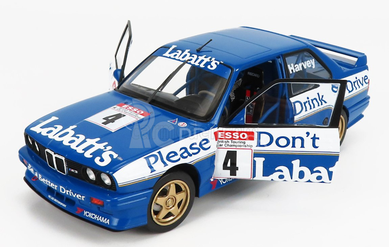 Solido BMW 3-series M3 E30 Team Labatt's N 4 Season Btcc 1991 T.harvey 1:18 Blue White