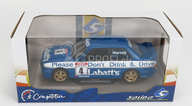 Solido BMW 3-series M3 E30 Team Labatt's N 4 Season Btcc 1991 T.harvey 1:18 Blue White