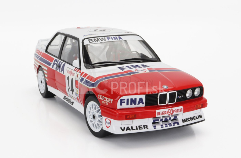 Solido BMW radu 3 (e30) N 14 Belgicko Procar 1993 Marc Duez 1:18 Červená biela