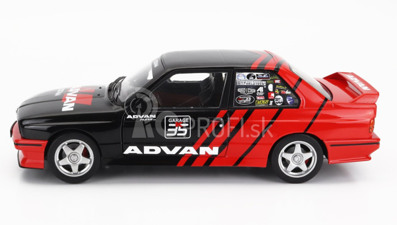 Solido BMW radu 3 M3 (e30) Advan Rally Drift Team 1990 1:18 Červená čierna