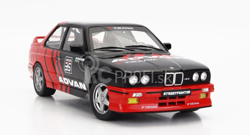 Solido BMW radu 3 M3 (e30) Advan Rally Drift Team 1990 1:18 Červená čierna