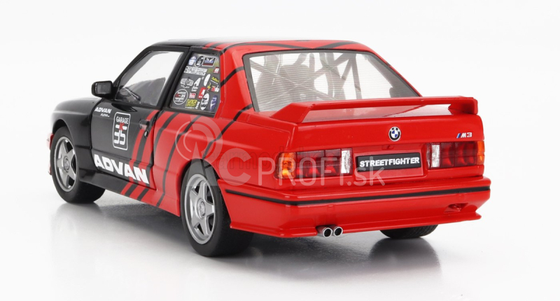 Solido BMW radu 3 M3 (e30) Advan Rally Drift Team 1990 1:18 Červená čierna