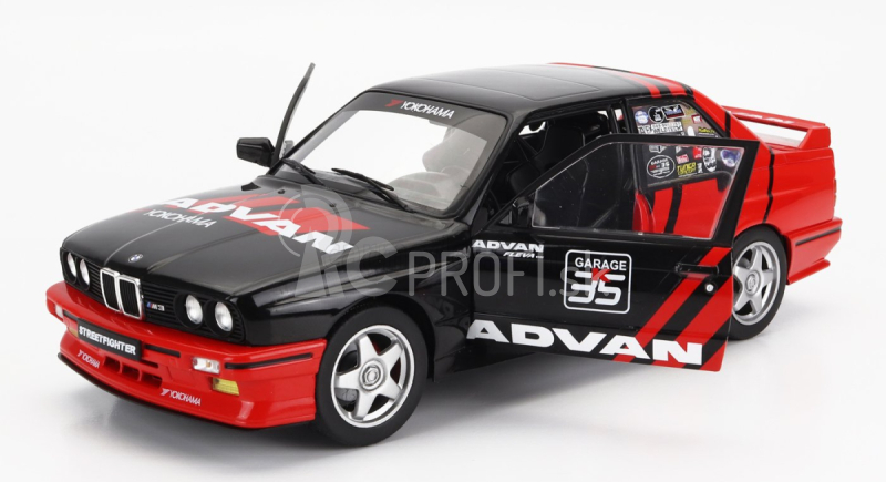 Solido BMW radu 3 M3 (e30) Advan Rally Drift Team 1990 1:18 Červená čierna