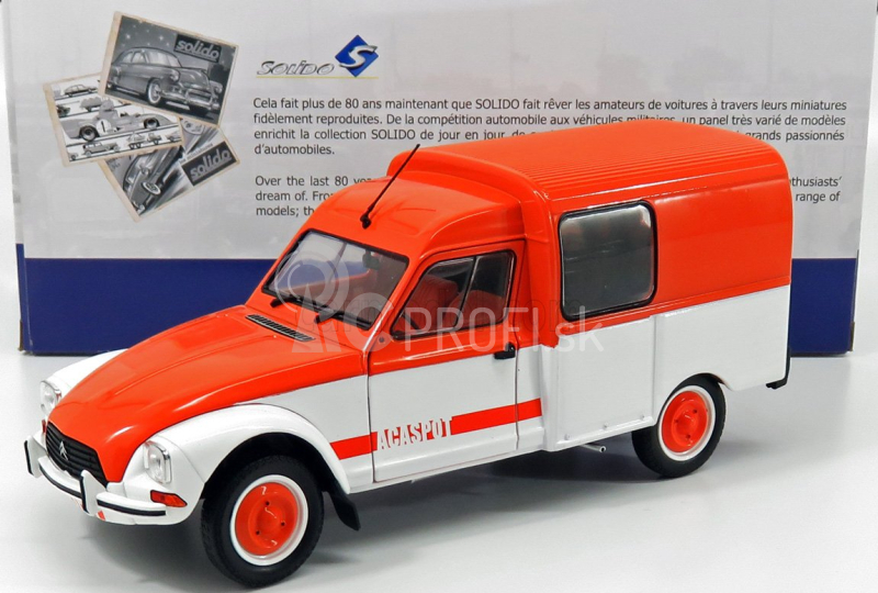 Solido Citroen Acadiane Van Acaspot 1984 1:18 oranžová biela