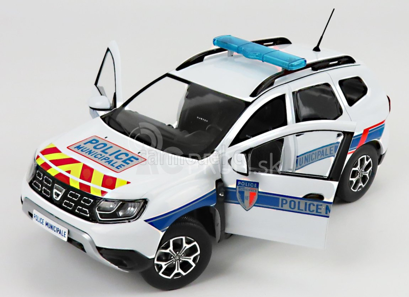 Solido Dacia Duster Mkii Police Municipale 2019 1:18 biela svetlomodrá