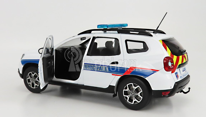 Solido Dacia Duster Mkii Police Municipale 2019 1:18 biela svetlomodrá