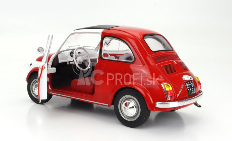 Solido Fiat 500 Robe Di Kappa 1965 1:18 Červená biela