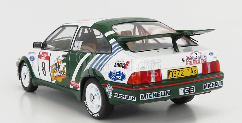 Solido Ford england Sierra Cosworth Rs500 N 8 Rally Tour De Corse 1988 Auriol 1:18 bielo-zelená