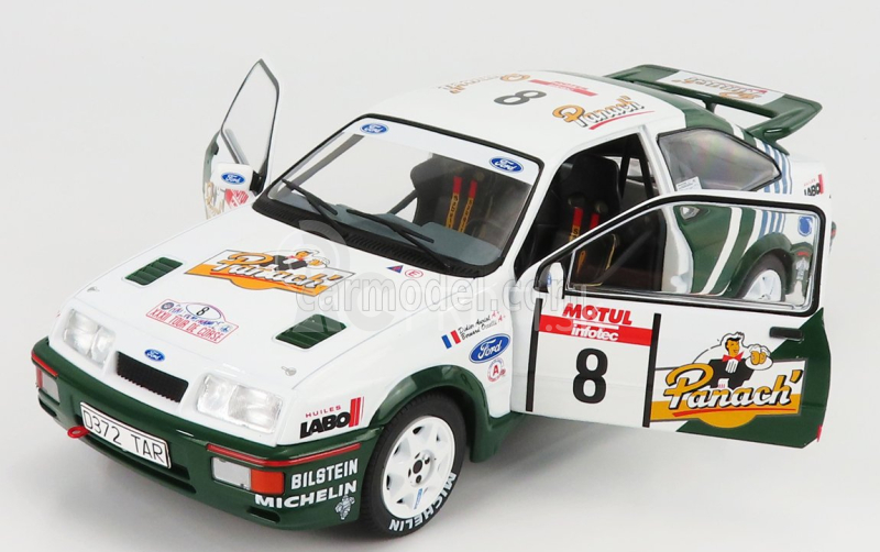 Solido Ford england Sierra Cosworth Rs500 N 8 Rally Tour De Corse 1988 Auriol 1:18 bielo-zelená