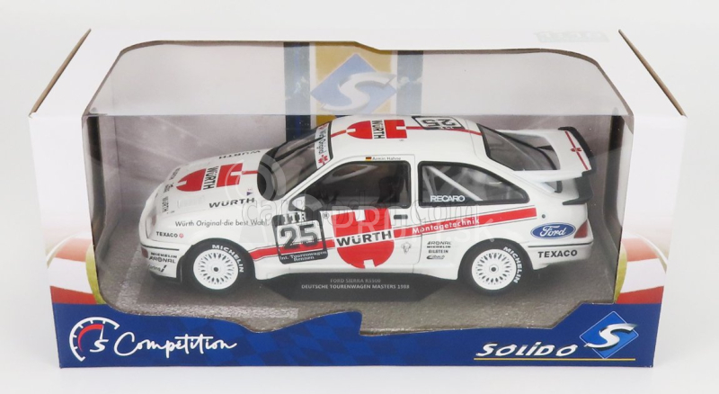 Solido Ford england Sierra Cosworth Rs500 Team Wurth N 25 Winner Nurburgring Dtm 1988 A.hahne 1:18 Biela červená