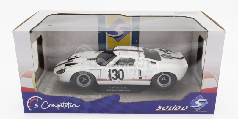 Solido Ford usa Gt40 Mki Team France N 130 Targa Florio 1967 H.greder - J.m.giorgi 1:18 Biela