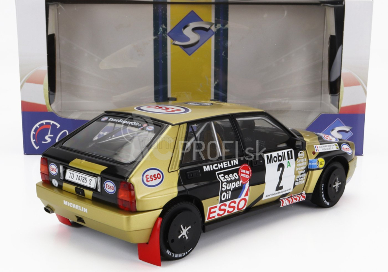 Solido Lancia Delta Hf H.f. Grifone Srl N 2 3. Rally Deutschland 1989 Y.loubet - J.m.andrie 1:18 Zlatá čierna