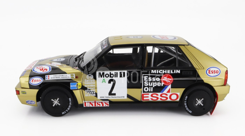 Solido Lancia Delta Hf H.f. Grifone Srl N 2 3. Rally Deutschland 1989 Y.loubet - J.m.andrie 1:18 Zlatá čierna