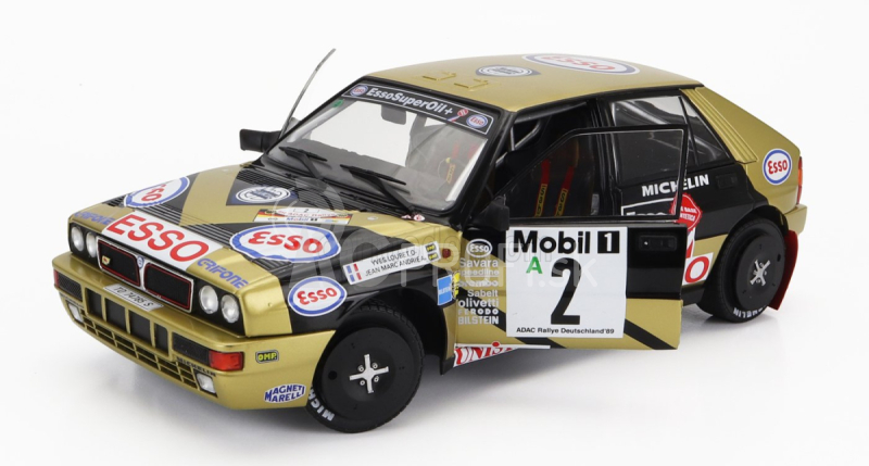 Solido Lancia Delta Hf H.f. Grifone Srl N 2 3. Rally Deutschland 1989 Y.loubet - J.m.andrie 1:18 Zlatá čierna