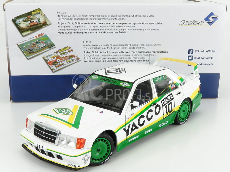 Solido Mercedes benz 190e 2.5-16 Evo Ii N 10 Dtm Sezóna 1991 J.laffite 1:18 Bielozelená