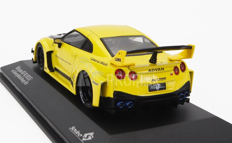 Solido Nissan Gt-r (r35) Lb Works Silhouette Coupe 2019 1:43 žltá čierna