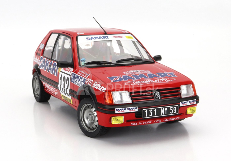 Solido Peugeot 205 1.6 Gti N 132 Rally Montecarlo 1986 Francois Delecour - Anne Chantal Pauwels 1:18 Červená