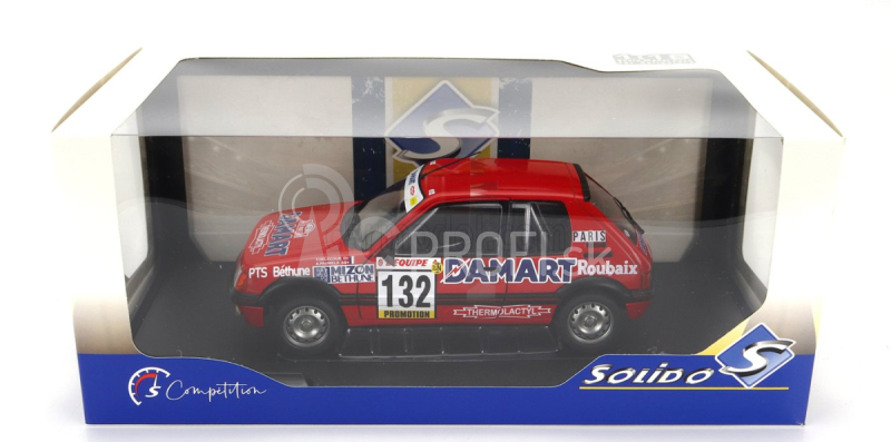 Solido Peugeot 205 1.6 Gti N 132 Rally Montecarlo 1986 Francois Delecour - Anne Chantal Pauwels 1:18 Červená