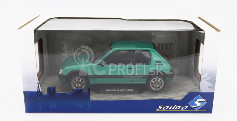 Solido Peugeot 205 1.9 Gti Griffe 1990 1:18 Green Met