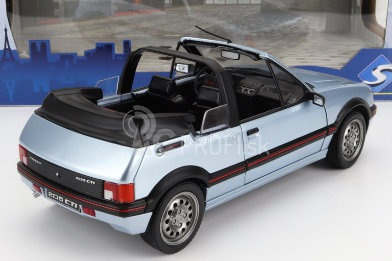 Solido Peugeot 205 Cti Mki (gti) 1.6 Cabriolet 1989 1:18 Light Blue Met