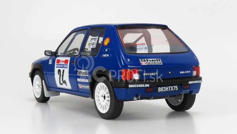 Solido Peugeot 205 N 24 Rally Tour De Corse 1990 R.bourcier - B.frangin 1:18 Modrá