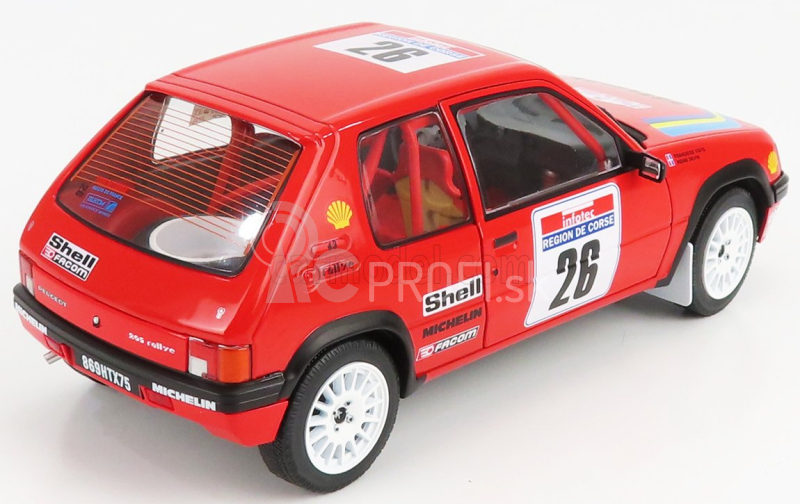 Solido Peugeot 205 Rallye N 26 Rally Tour De Corse 1990 H.devin - F.viste 1:18 Červená čierna