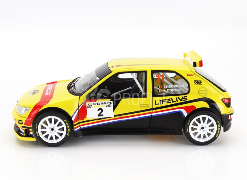 Solido Peugeot 306 Maxi N 2 Rally Eifel Festival 2022 Thierry Neuville - A.cornet 1:18 Žltá čierna červená