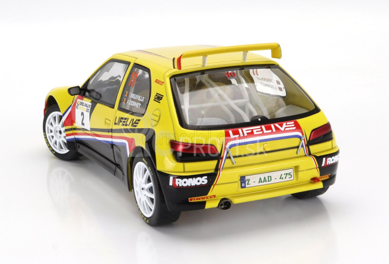 Solido Peugeot 306 Maxi N 2 Rally Eifel Festival 2022 Thierry Neuville - A.cornet 1:18 Žltá čierna červená