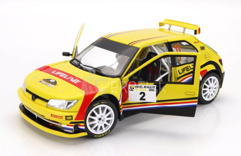 Solido Peugeot 306 Maxi N 2 Rally Eifel Festival 2022 Thierry Neuville - A.cornet 1:18 Žltá čierna červená