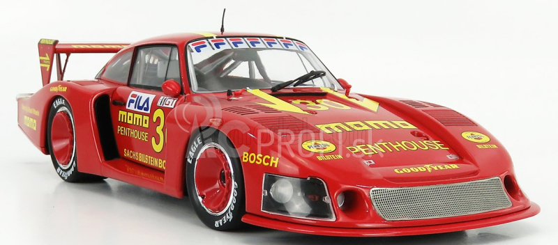 Solido Porsche 935/78 Momo Moby Dick N 30 Drm Norisring 1981 G.moretti 1:18 Červeno-žltá