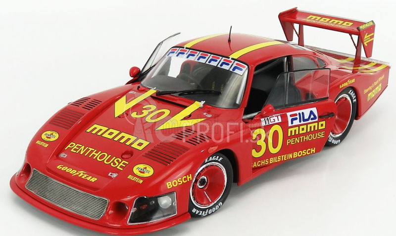 Solido Porsche 935/78 Momo Moby Dick N 30 Drm Norisring 1981 G.moretti 1:18 Červeno-žltá