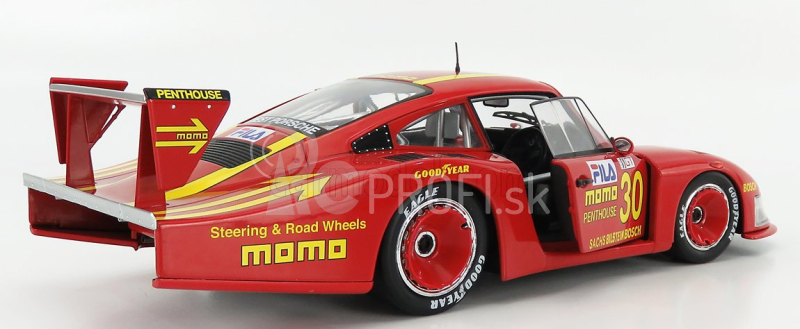 Solido Porsche 935/78 Momo Moby Dick N 30 Drm Norisring 1981 G.moretti 1:18 Červeno-žltá