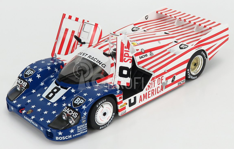 Solido Porsche 956 2.6l Turbo Team Joest Racing N 8 3. 24h Le Mans 1986 G.follmer - J.morton - K.miller 1:18 Biela červená modrá