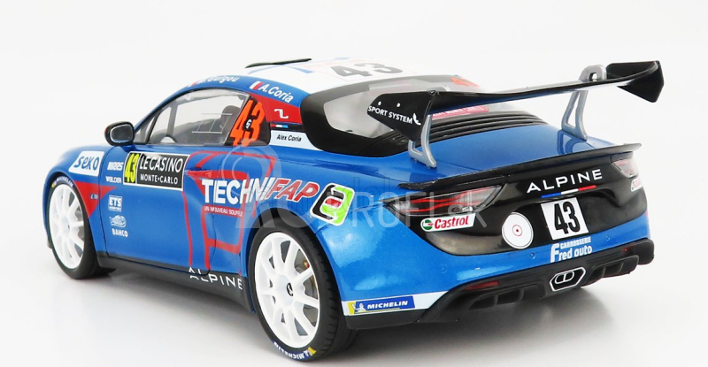 Solido Renault A110 Alpine N 43 Winner Rgt Class Rally Montecarlo 2021 E.guigou - A.coria 1:18 Modrá červená biela