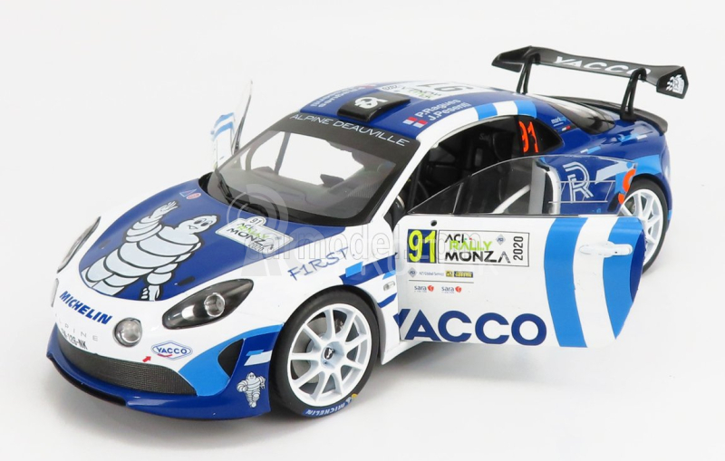 Solido Renault A110 Alpine N 91 Winner Rgt Class Rally Monza 2020 P.ragues - J.pesenti 1:18 2 Tones Blue White