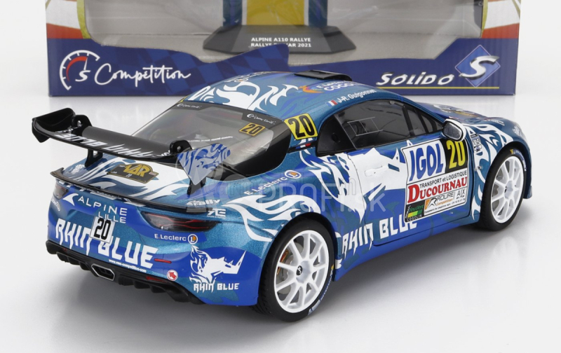 Solido Renault A110 Alpine (nočná verzia) N 20 Rally Du Var 2021 F.delecour - J.r.guigonnet 1:18 Bielo modrá