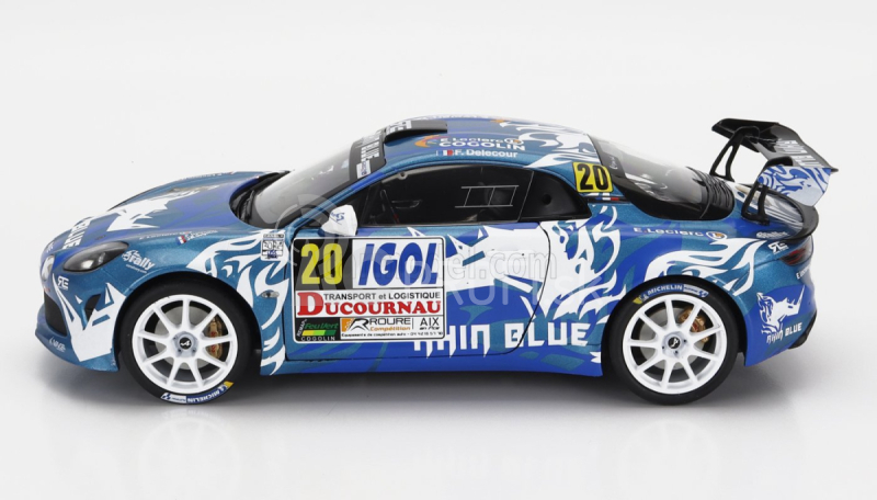 Solido Renault A110 Alpine (nočná verzia) N 20 Rally Du Var 2021 F.delecour - J.r.guigonnet 1:18 Bielo modrá