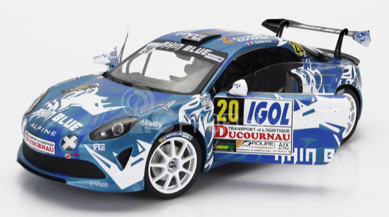 Solido Renault A110 Alpine (nočná verzia) N 20 Rally Du Var 2021 F.delecour - J.r.guigonnet 1:18 Bielo modrá