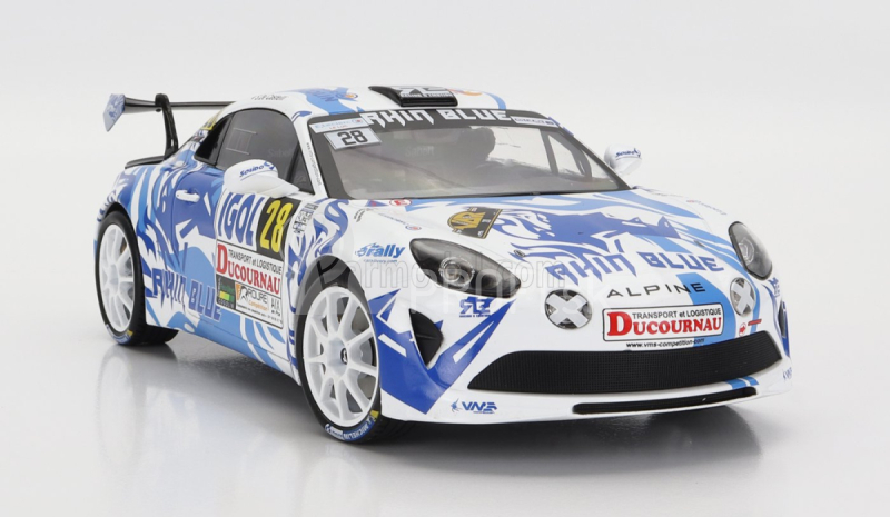 Solido Renault A110 Alpine (nočná verzia) N 28 Rally Du Var 2021 P.delecour - S.de Castelli 1:18 Biela Modrá