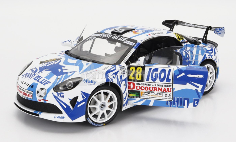 Solido Renault A110 Alpine (nočná verzia) N 28 Rally Du Var 2021 P.delecour - S.de Castelli 1:18 Biela Modrá