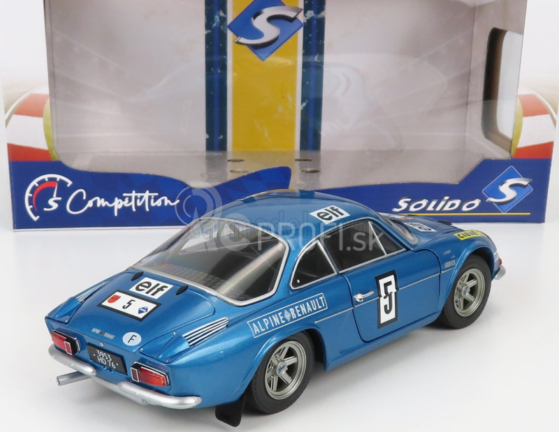 Solido Renault Alpine A110 1600s N 5 Rally Olympia 1972 J.p.nicolas - J.todt 1:18 Modrá