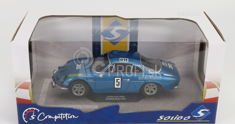 Solido Renault Alpine A110 1600s N 5 Rally Olympia 1972 J.p.nicolas - J.todt 1:18 Modrá