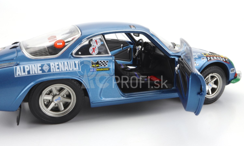 Solido Renault Alpine A110 1600s (nočná verzia) N 17 Rally Montecarlo 1972 B.darniche - A.mahe 1:18 Blue Met