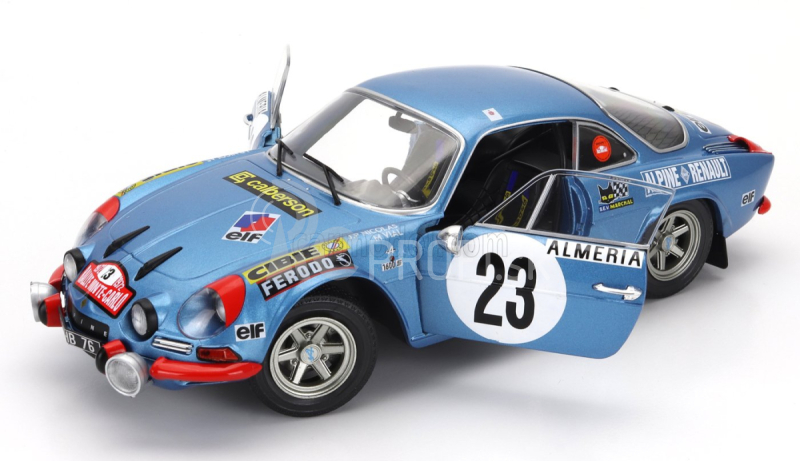 Solido Renault Alpine A110 1600s (nočná verzia) N 23 Rally Montecarlo 1972 Jean Pierre Nicolas - Michel Vial 1:18 Blue Met