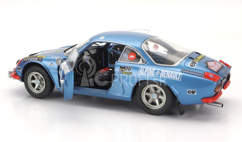 Solido Renault Alpine A110 1600s (nočná verzia) N 23 Rally Montecarlo 1972 Jean Pierre Nicolas - Michel Vial 1:18 Blue Met