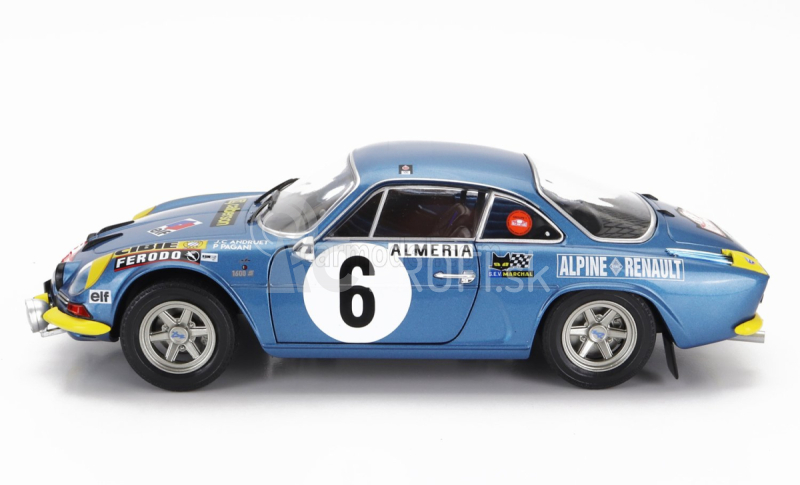 Solido Renault Alpine A110 1600s (nočná verzia) N 6 Rally Montecarlo 1972 J.candruet - P.pagani 1:18 Blue Met