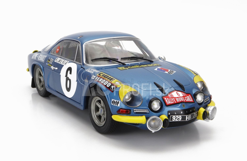 Solido Renault Alpine A110 1600s (nočná verzia) N 6 Rally Montecarlo 1972 J.candruet - P.pagani 1:18 Blue Met